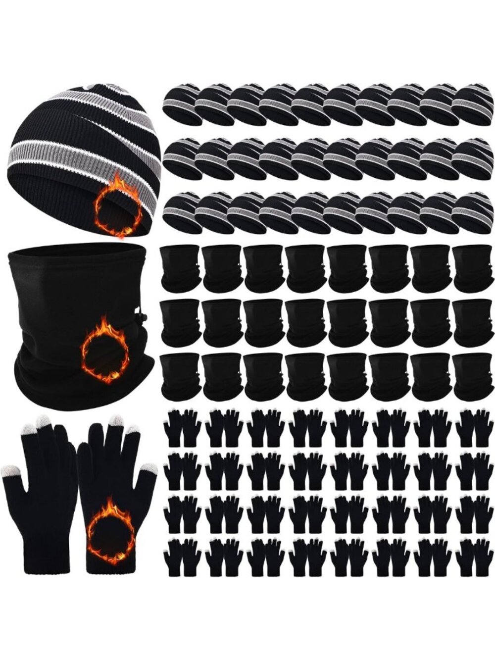 90 Pcs Winter Survival Supplies Bulk Set for Homeless & Emergency Needs
